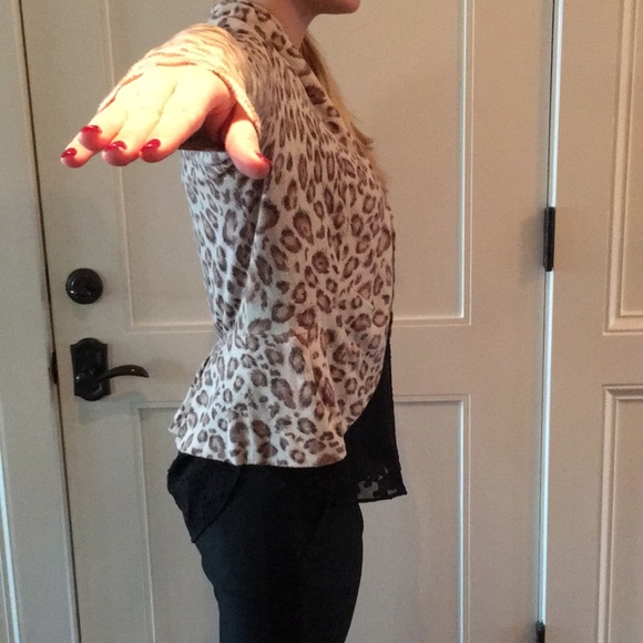 Rebecca Taylor cashmere leopard sweater, size M - Picture 3 of 3